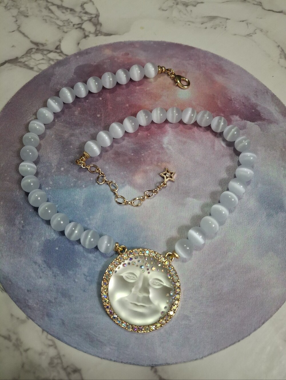 Kirks Folly Moon Face Necklace